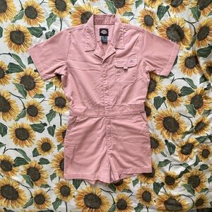 Dickies Pink Short Sleeve Jumpsuit